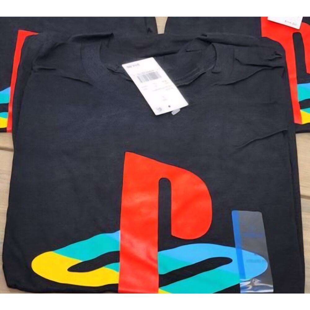 Sony PlayStation Official T-Shirt Men's L PS Logo Gaming Short Sleeve NWT